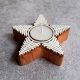 Handcrafted Wooden Star T Light Candle Set of 5